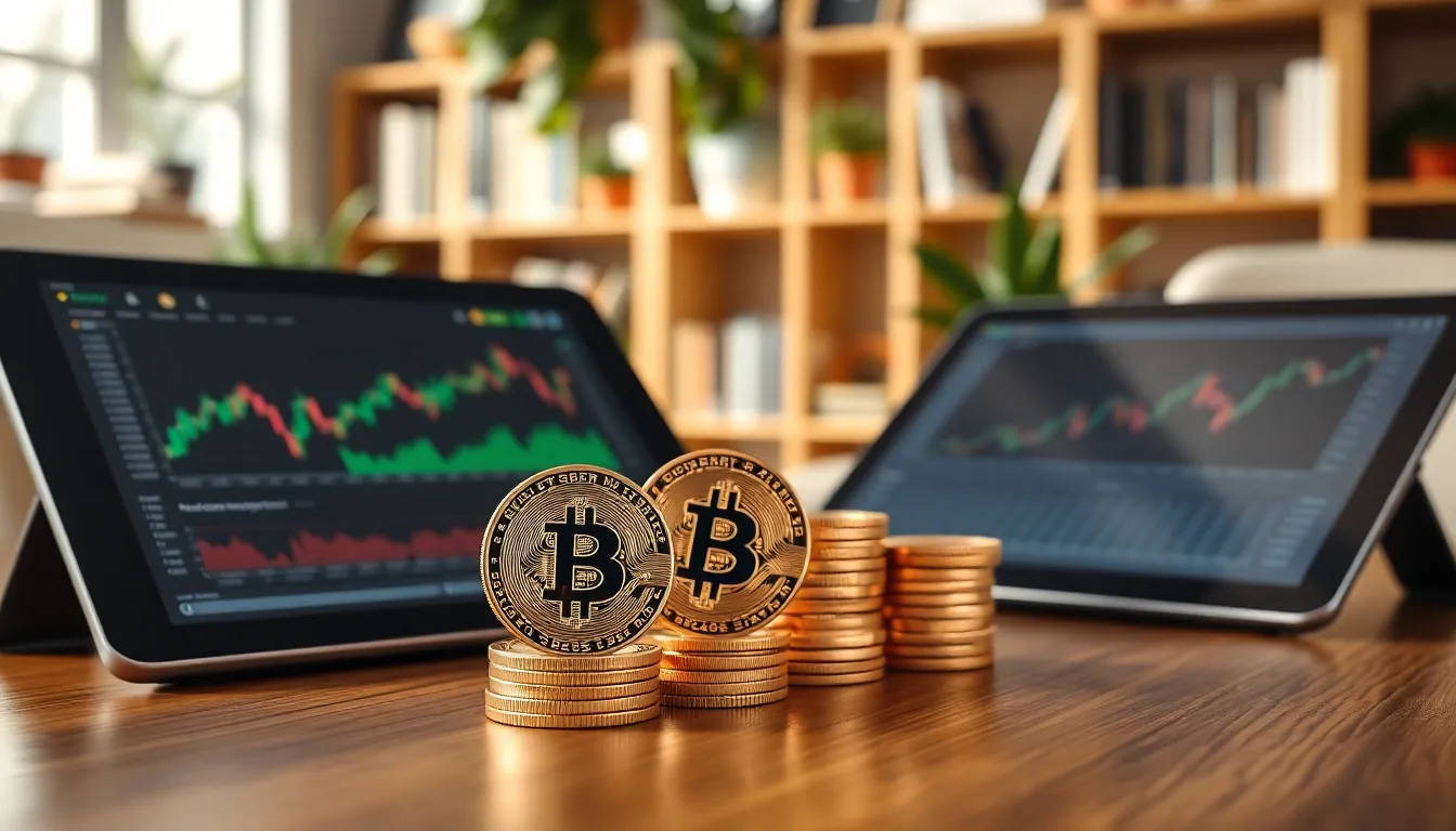 비트코인 시세 차트와 금융 시장 흐름을 보여주는 이미지